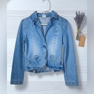 HYDRAULIC Women’s Vintage Y2K Indie Sleeze Denim Blazer